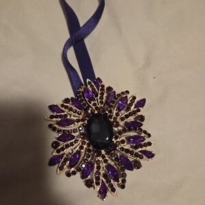 Tieks Purple Diamond Shoe Exclusive Limit Topper Elegant Purple and Gold Pendant